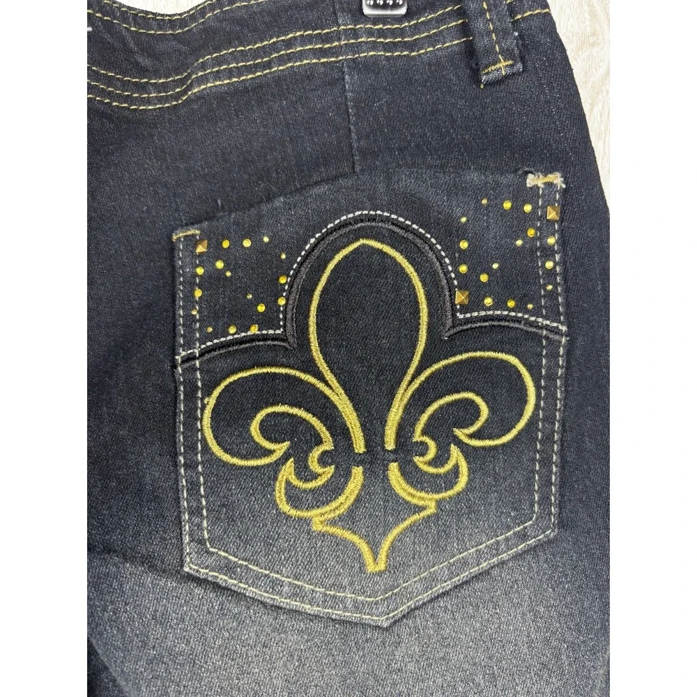 Dereon Denim Cargo Shorts Womens 9/10 Dark Wash Y2K Jorts